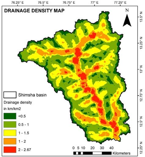 chanel maintenance|drainage density map.